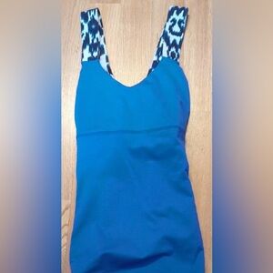 💙 Lululemon Ikat Leopard Print Tank Top | Blue | Size 4 💙🐆